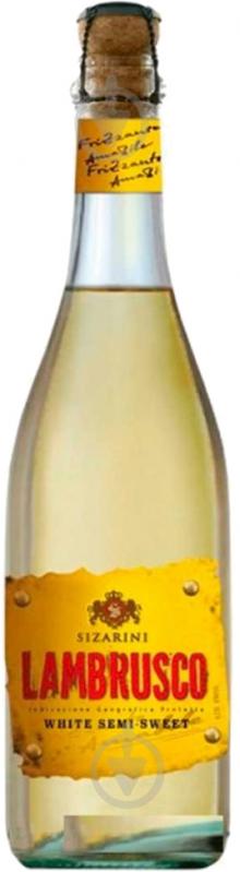 Вино ігристе Sizarini Lambrusco біле напівсолодке 750 мл - фото 1