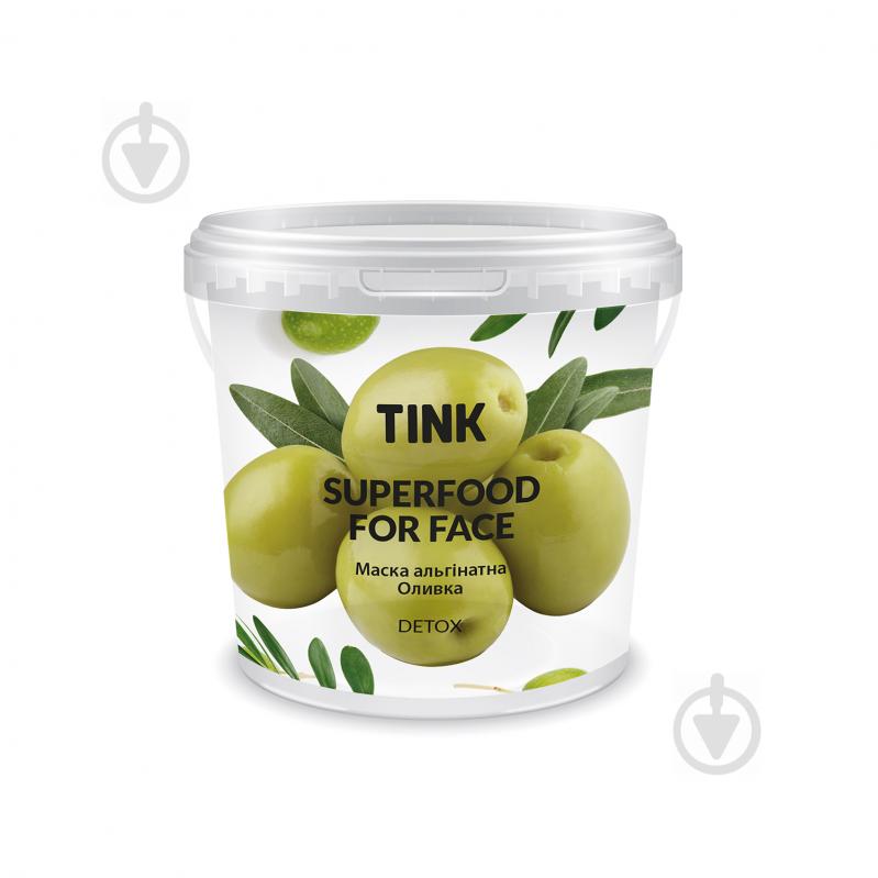 Маска для лица Tink Superfood for face альгинатная детокс Оливка-Спирулина и ламинария 15 г - фото 1