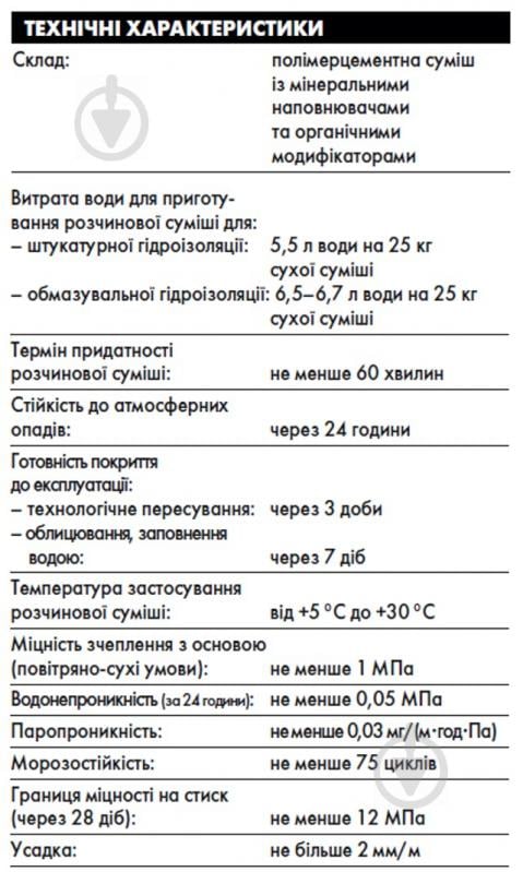 Гидроизоляционная смесь Ceresit полимерцементная CR 65 25 кг - фото 2