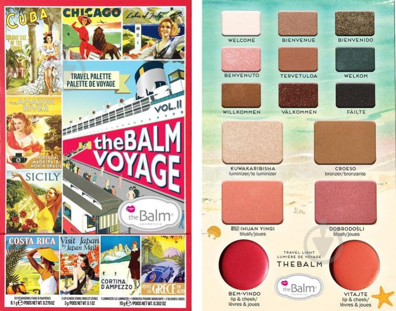 Тіні для повік theBalm Travel Palette De Voyage vol.2 різнокольоровий 21,1 г - фото 1