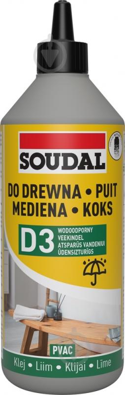 Клей для дерева SOUDAL 65A D3 750г - фото 1 Клей для дерева SOUDAL 65A D3 750г - фото 1