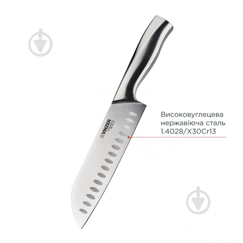 Ніж сантоку Vinzer Master Line 31 см 50603 - фото 4