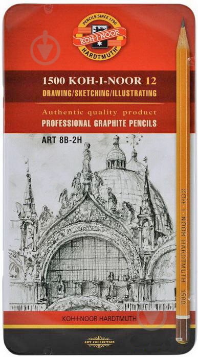 Карандаш графитный Art 8В-2Н 12 шт. 1502.ii Koh-i-Noor - фото 1