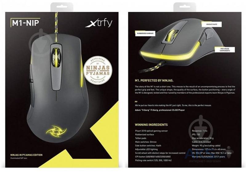 Миша Xtrfy M1 NIP edition, Black - фото 6