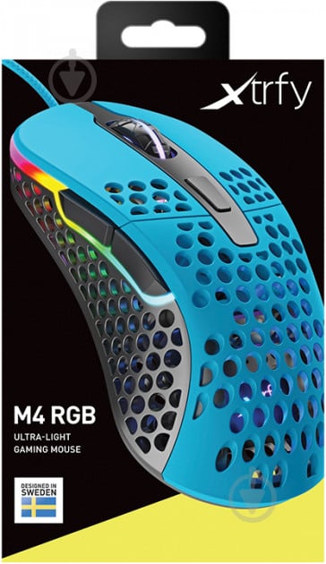 Миша Xtrfy M4 RGB, Miami Blue - фото 7