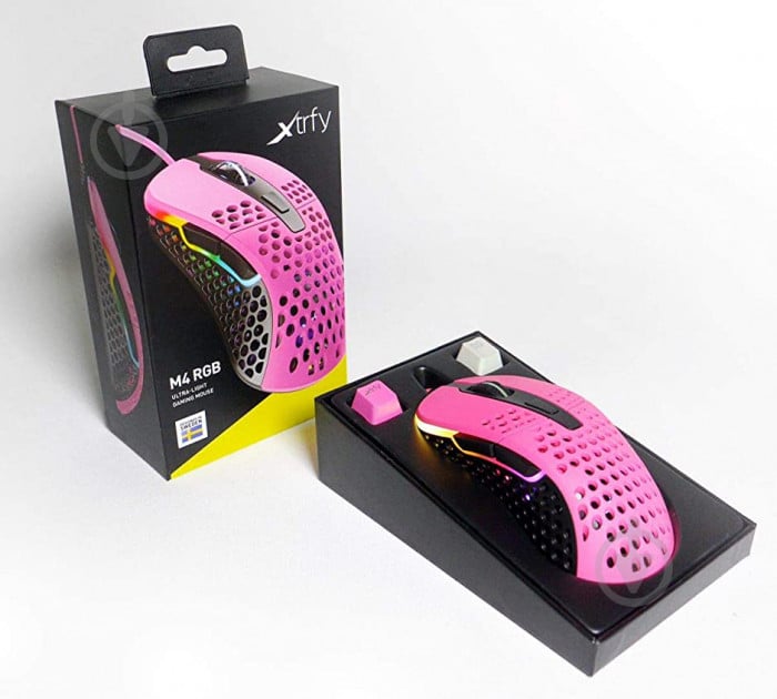 Мышь Xtrfy M4 RGB, Pink - фото 8