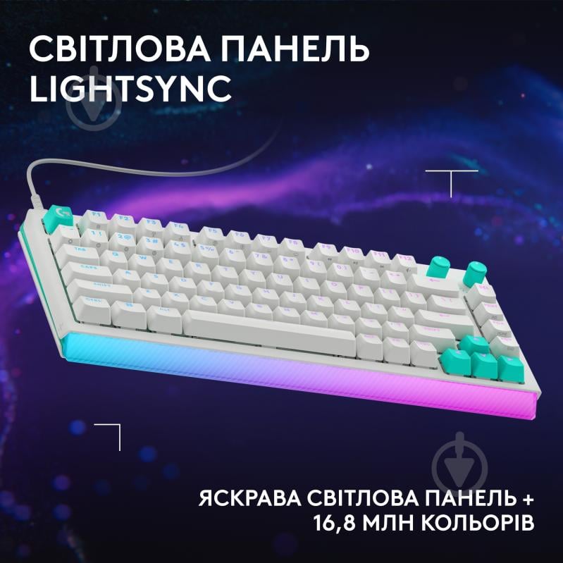 Клавиатура Logitech G512 X 75 Mechanical Tactile (920-013955) white - фото 5 Клавиатура Logitech G512 X 75 Mechanical Tactile (920-013955) white - фото 5