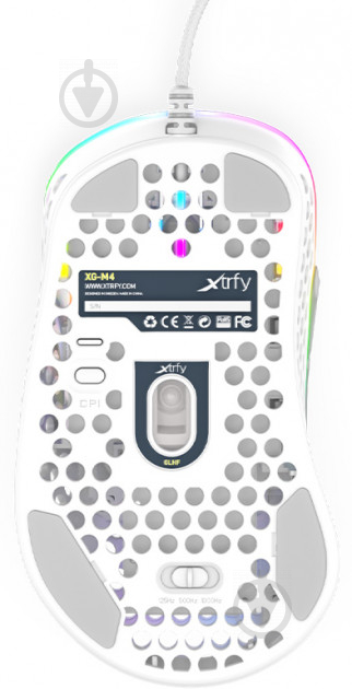 Миша Xtrfy M4 RGB, White - фото 6