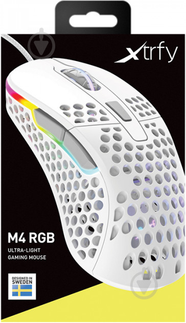 Мышь Xtrfy M4 RGB, White - фото 7