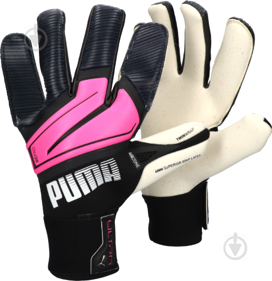 Воротарські рукавиці Puma ULTRA Grip 1 Hybrid Pro 04178601 10 рожевий - фото 1