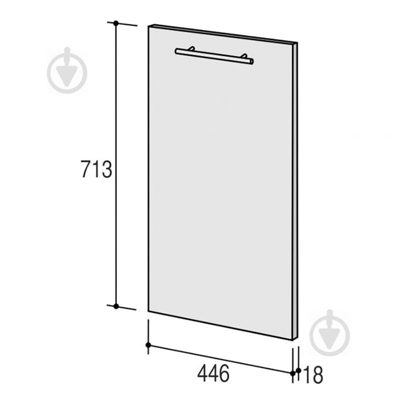 Фасад для посудомийної машини Руна ПМ 713x446 мм арктика глянець/ROKO - фото 2