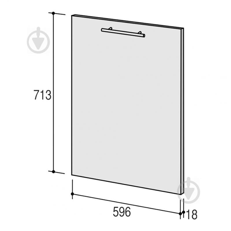 Фасад для посудомийної машини Руна ПМ 713x596 мм арктика глянець/ROKO - фото 2