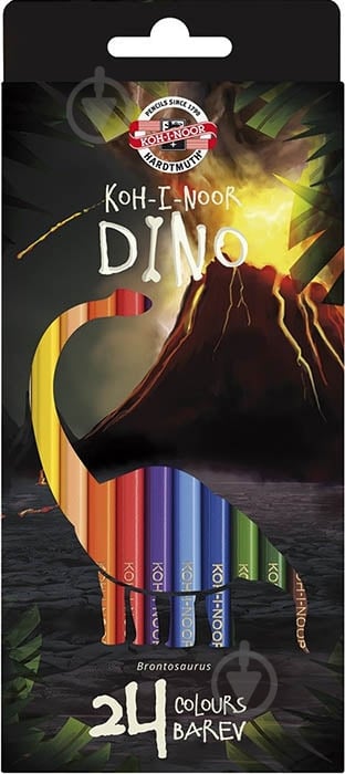 Олівці кольорові Dino 24 шт. 3594024007Ks Koh-i-Noor - фото 1 Олівці кольорові Dino 24 шт. 3594024007Ks Koh-i-Noor - фото 1