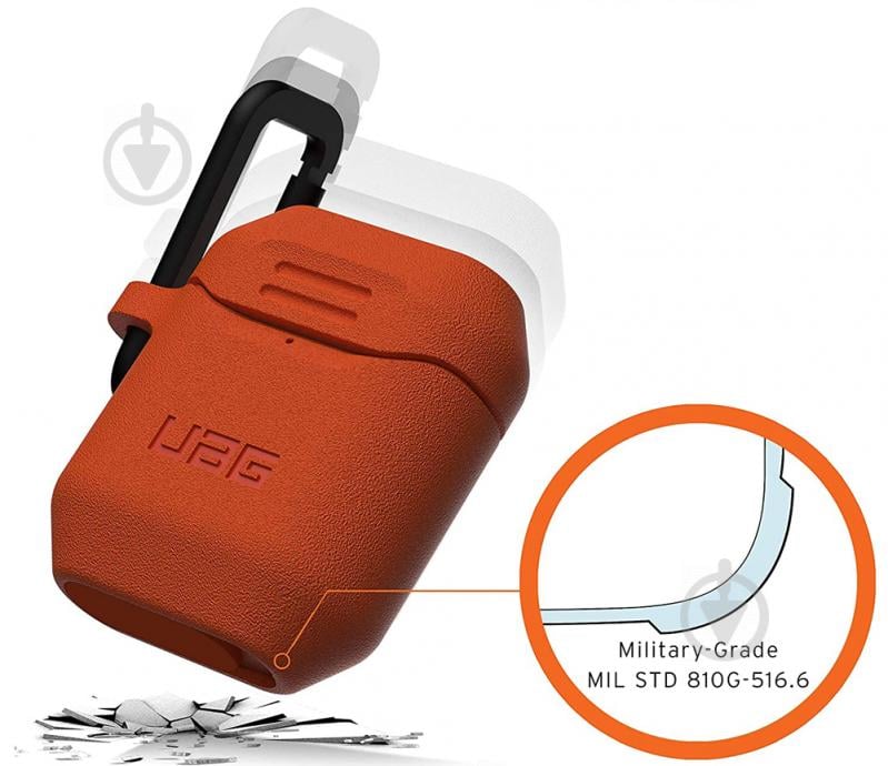 Чохол UAG Airpods Standard Issue Silicone 001 (V2) orange 10244K119797 - фото 8