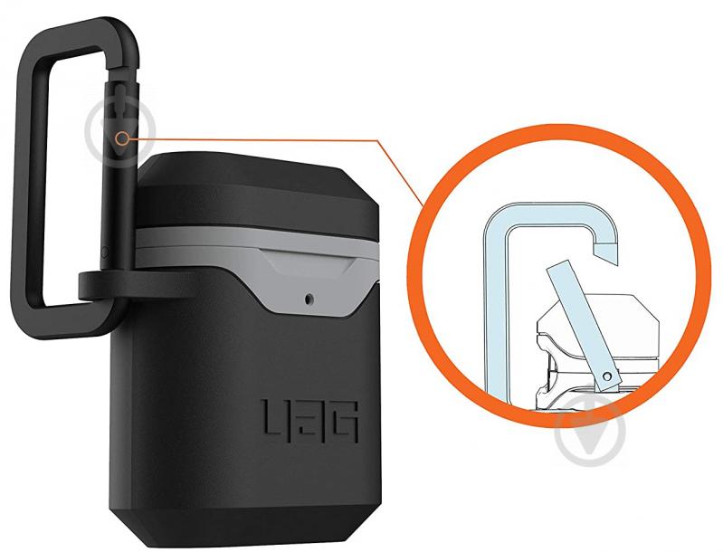 Чохол UAG Apple Airpods Std. Issue Hard 001 (V2) black/grey 10242F114030 - фото 6