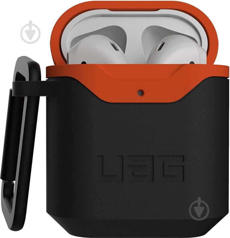 Чехол UAG Apple Airpods Std. Issue Hard 001 (V2) black/orange 10242F114097 - фото 2