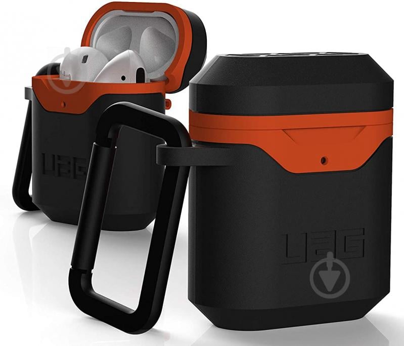 Чехол UAG Apple Airpods Std. Issue Hard 001 (V2) black/orange 10242F114097 - фото 5