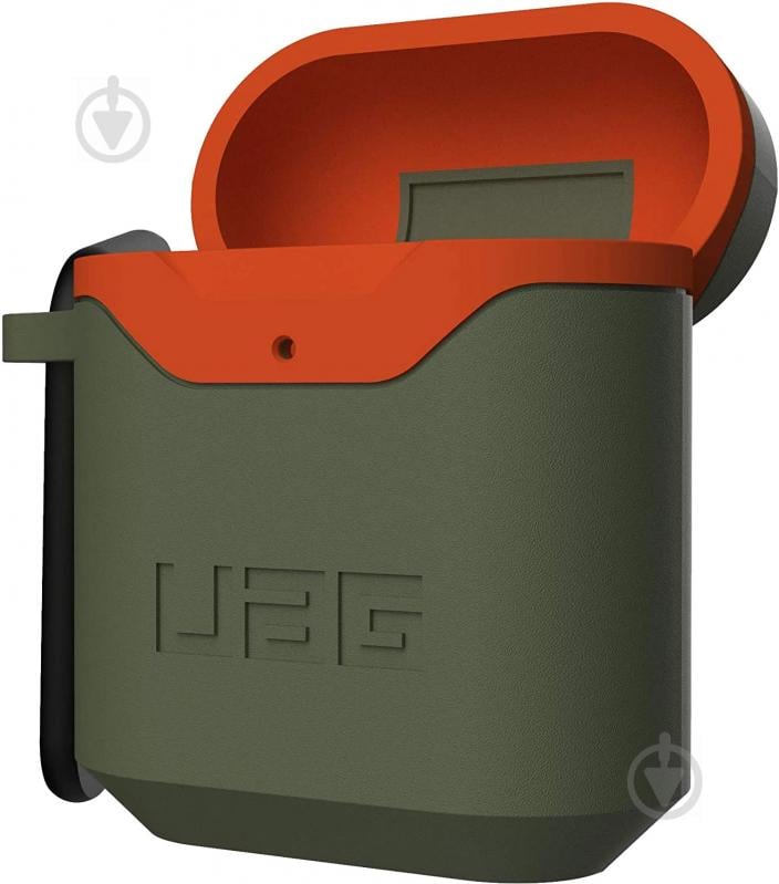 Чехол для наушников UAG Apple Airpods Std. Issue Hard 001 (V2) olive/orange 10242F117297 - фото 2