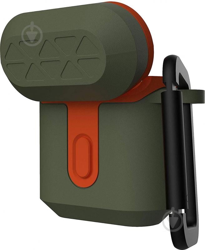 Чехол для наушников UAG Apple Airpods Std. Issue Hard 001 (V2) olive/orange 10242F117297 - фото 3