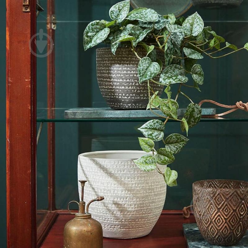 Вазон керамика Carrie pot round 24х22 см круглый черный 5,2 л Edelman (1086345) - фото 2