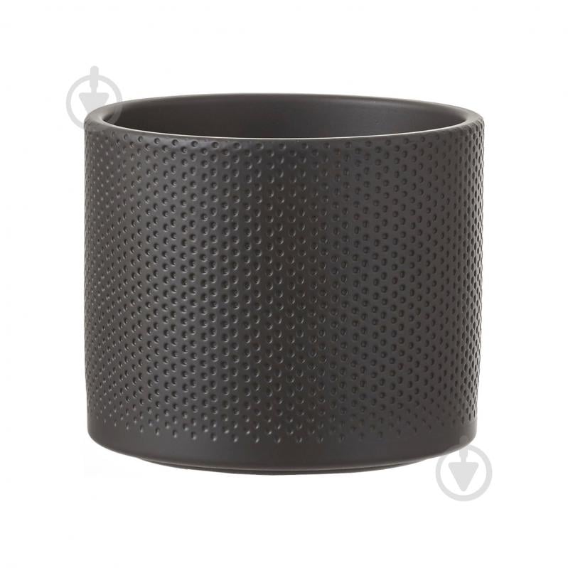 Вазон керамика Era pot round 13,5х12,5 см круглый черный матовый 1,5 л Edelman (1051637) - фото 1