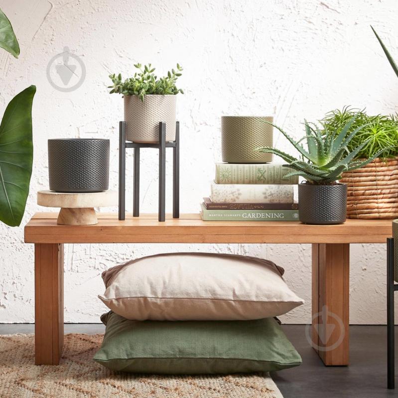 Вазон керамика Era pot round 13,5х12,5 см круглый черный матовый 1,5 л Edelman (1051637) - фото 4