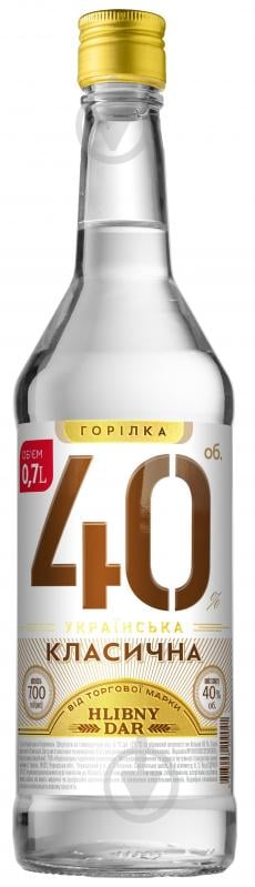 Водка Хлебный дар Украинская Классическая 0,7 л - фото 1