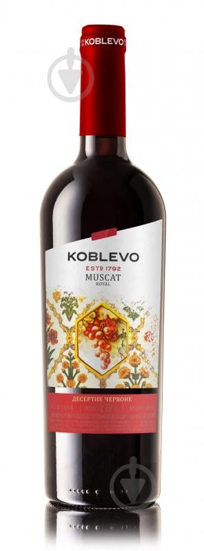 Вино Коблево 16% червоне солодке десертне Мускат 0,75 л - фото 1