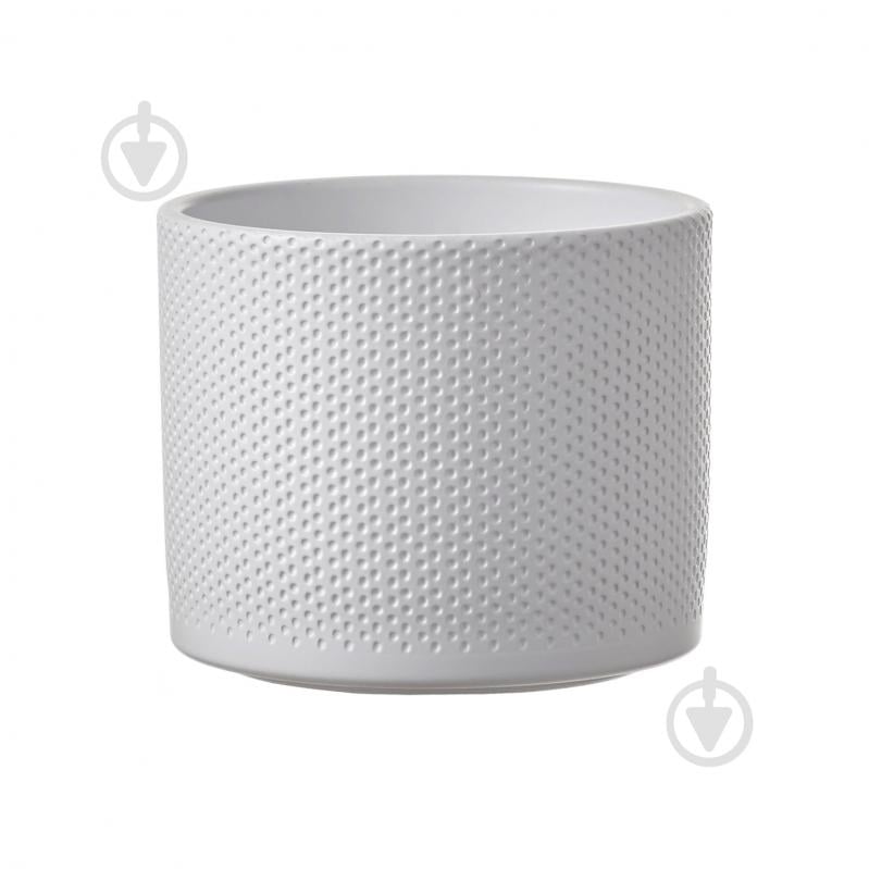 Вазон керамика Era pot round 13,5х12,5 см круглый белый 1,5 л Edelman (1051622) - фото 1