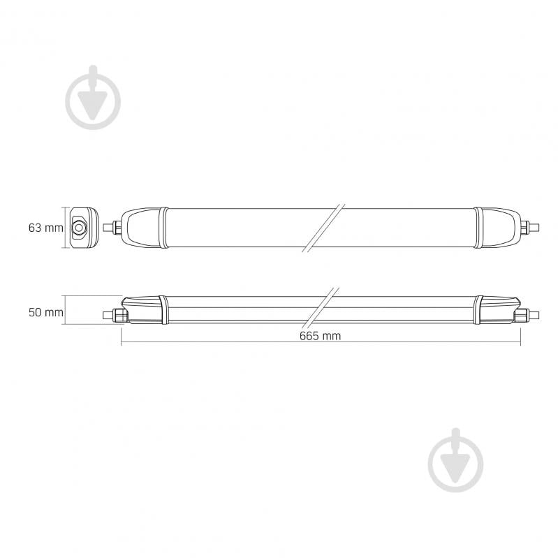 Светильник линейный Videx 20 Вт без цоколя 5000 К белый 28683 - фото 4 Светильник линейный Videx 20 Вт без цоколя 5000 К белый 28683 - фото 4