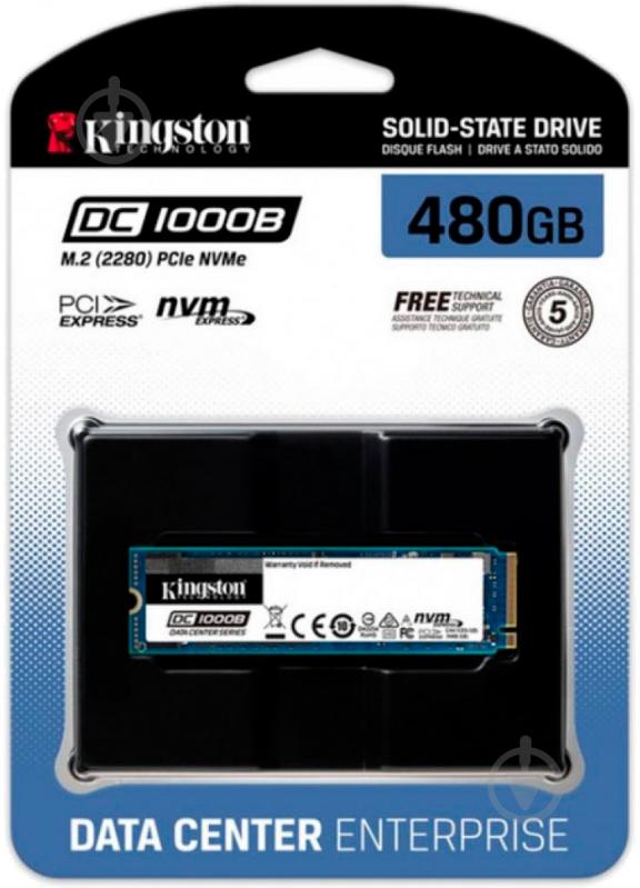 SSD-накопитель Kingston DC1000B 480GB M.2 PCI Express 3.0 x4 3D TLC (SEDC1000BM8/480G) - фото 3