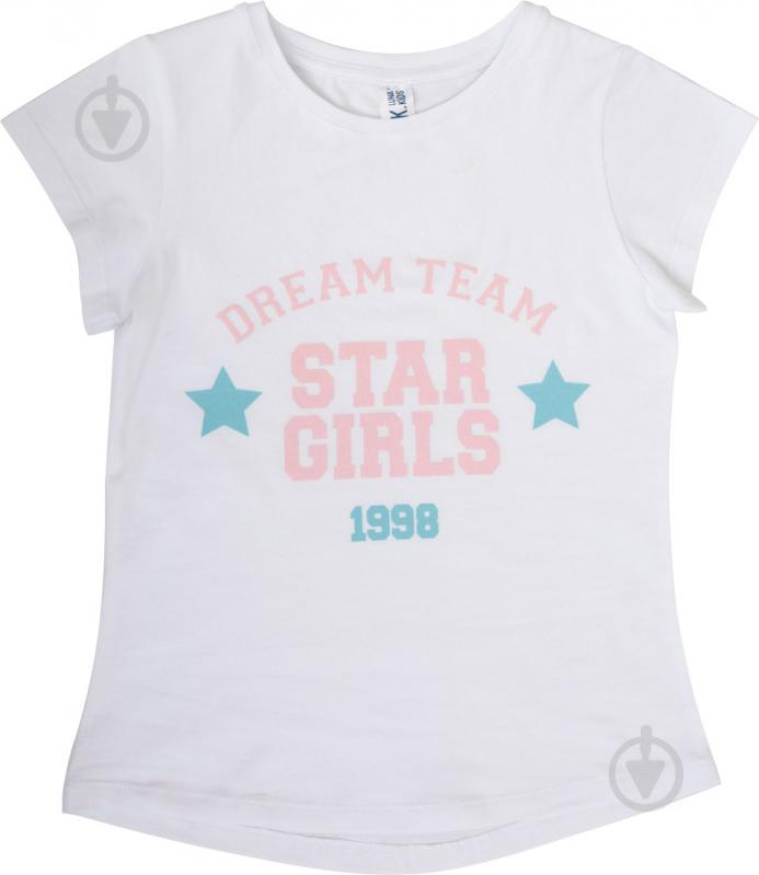 Футболка для девочки Luna Kids Stars р.134 белый №0021/16071 - фото 1