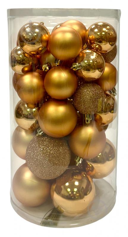 Куля новорічна 36 шт 2 фактури і 3 кольори в асортименті - фото 2 Куля новорічна 36 шт 2 фактури і 3 кольори в асортименті - фото 2