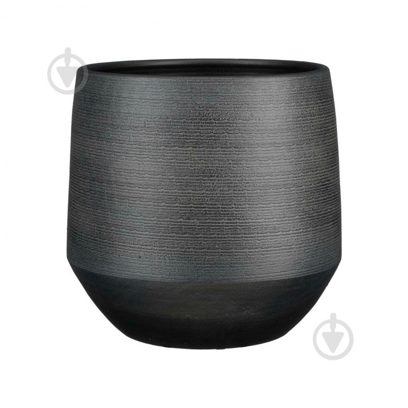 Вазон керамика Evora pot round 37х34 см круглый черный Edelman (1138178) - фото 1 Вазон керамика Evora pot round 37х34 см круглый черный Edelman (1138178) - фото 1