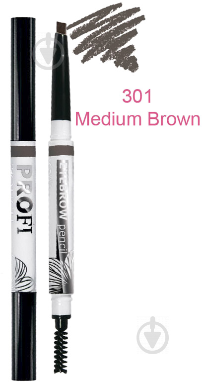 Олівець для очей і брів Colour Intense Profi Touch Eyebrow 301 Medium Brown 1 г - фото 1