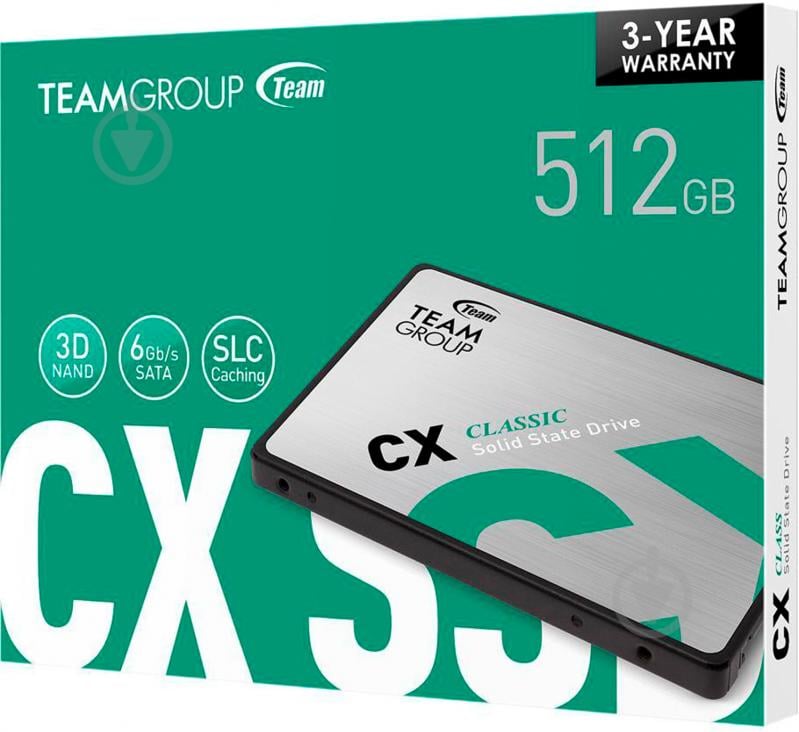 SSD-накопитель Team CX2 512GB 2,5" SATA III TLC (T253X6512G0C101) - фото 4