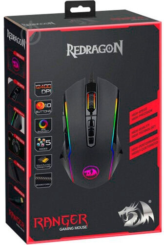 Мышка Redragon Ranger RGB IR USB black - фото 7