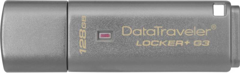 Флеш-память Kingston DT LOCKER+ G3 128 ГБ USB 3.0 silver (DTLPG3/128GB) - фото 2