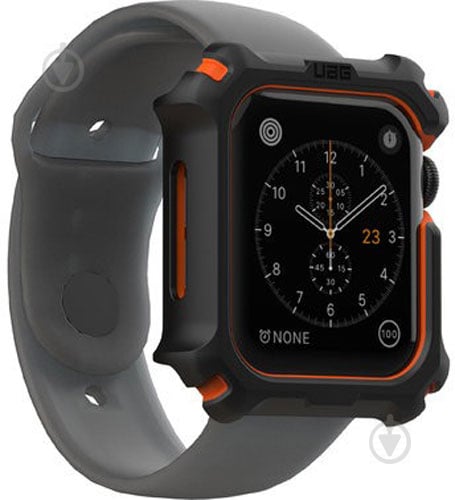 Чохол UAG для Apple Watch 44 Case black/orange 19148G114097 - фото 3