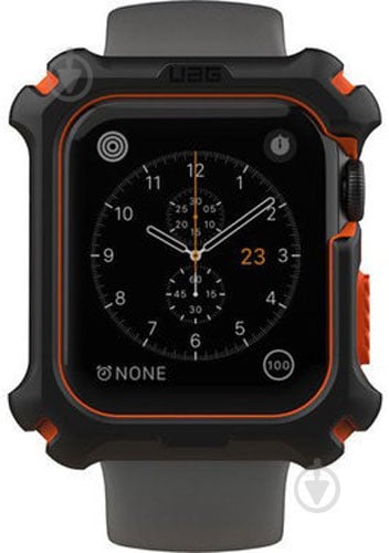 Чохол UAG для Apple Watch 44 Case black/orange 19148G114097 - фото 1