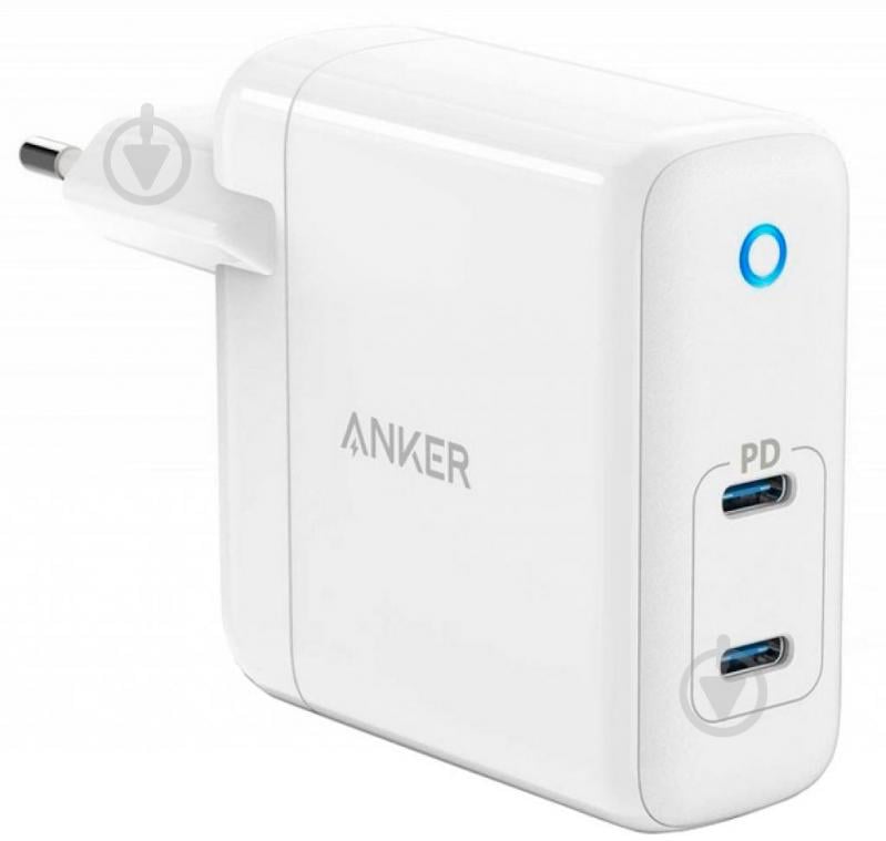 Сетевое зарядное устройство Anker PowerPort Atom PD 2 60W Ultra Compact White - фото 1