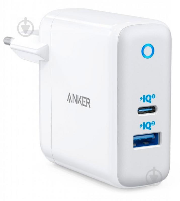 Мережевий зарядний пристрій Anker PowerPort+ Atom III 60W Power IQ 3.0 White - фото 1