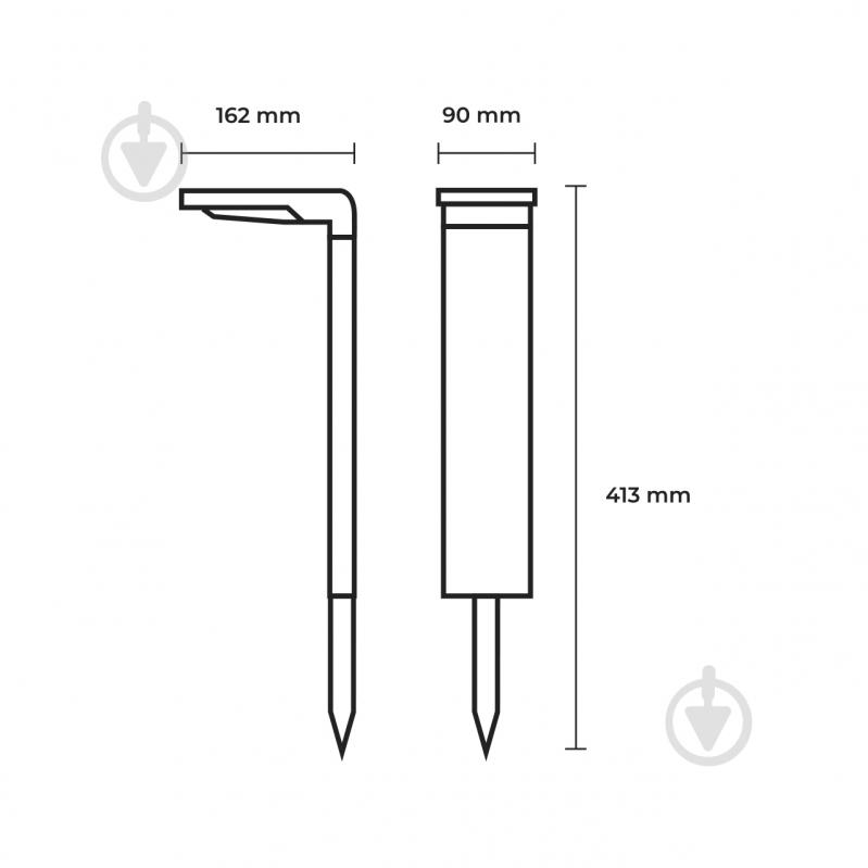 Світильник на сонячній батареї Eurolamp 2 Вт IP54 чорний LED-2W/6500K(S1) - фото 4 Світильник на сонячній батареї Eurolamp 2 Вт IP54 чорний LED-2W/6500K(S1) - фото 4