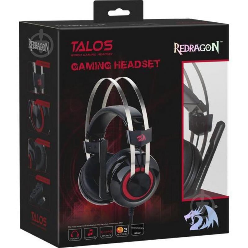 Гарнітура Redragon Talos Black-Red - фото 8