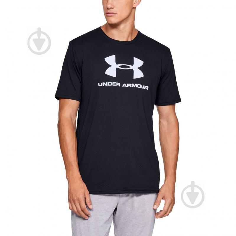 Футболка Under Armour SPORTSTYLE LOGO SS 1329590-001 р.XL чорний - фото 1