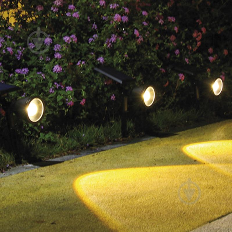 Світильник на сонячній батареї Eurolamp 2 Вт IP54 чорний LED-2W/6500K(S4) - фото 3