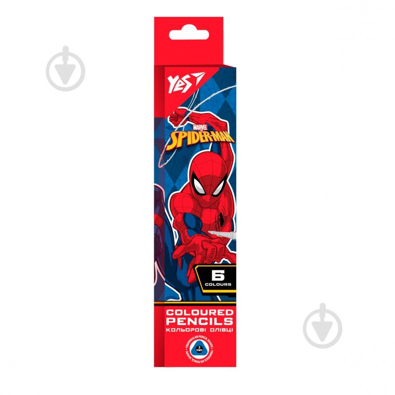 Карандаши цветные 6 цветов Marvel.Spiderman YES - фото 1 Карандаши цветные 6 цветов Marvel.Spiderman YES - фото 1
