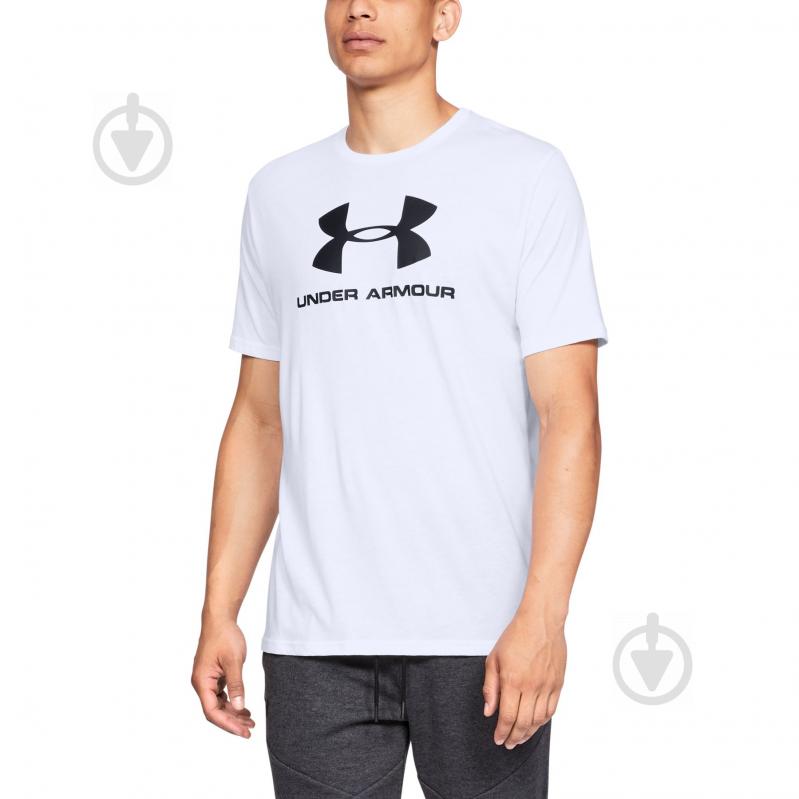 Футболка Under Armour UA SPORTSTYLE LOGO SS 1329590-100 р.S белый - фото 1