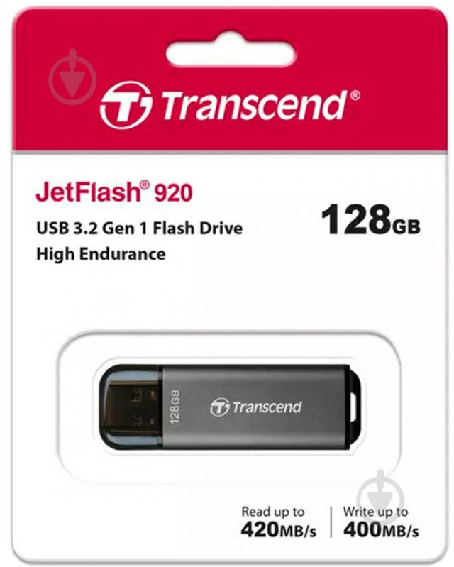 Флеш-память Transcend JETFLASH 920 256 ГБ USB 3.2 black (TS256GJF920) - фото 8