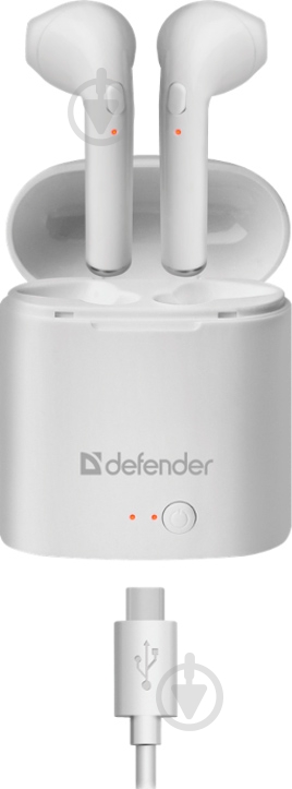 Наушники Defender (63630)Twins 630 TWS Bluetooth white - фото 4